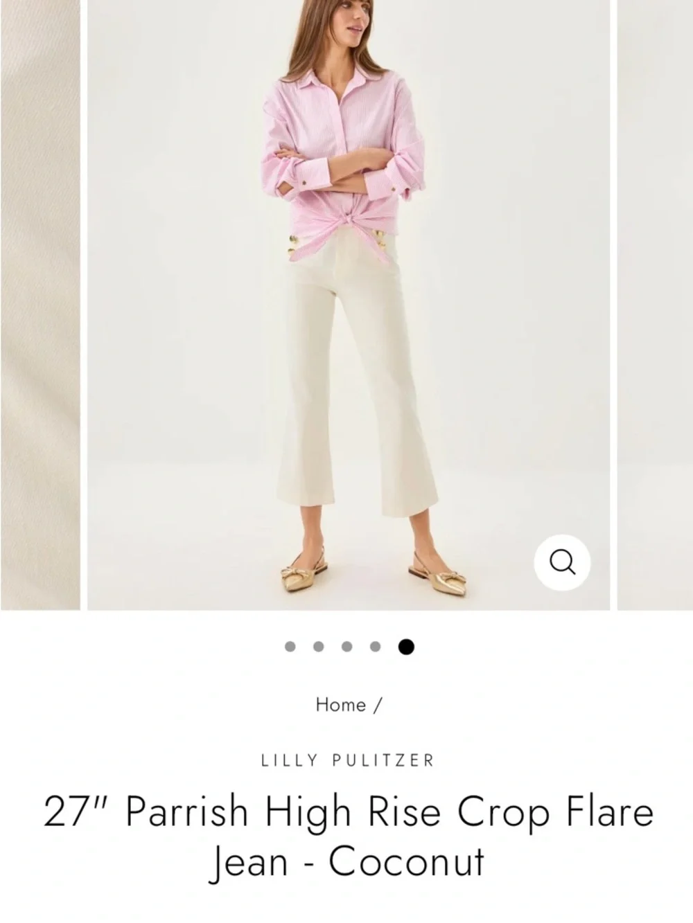Lilly Pulitzer Parrish high rise Crop Flare Jeans - Picture 6 of 7
